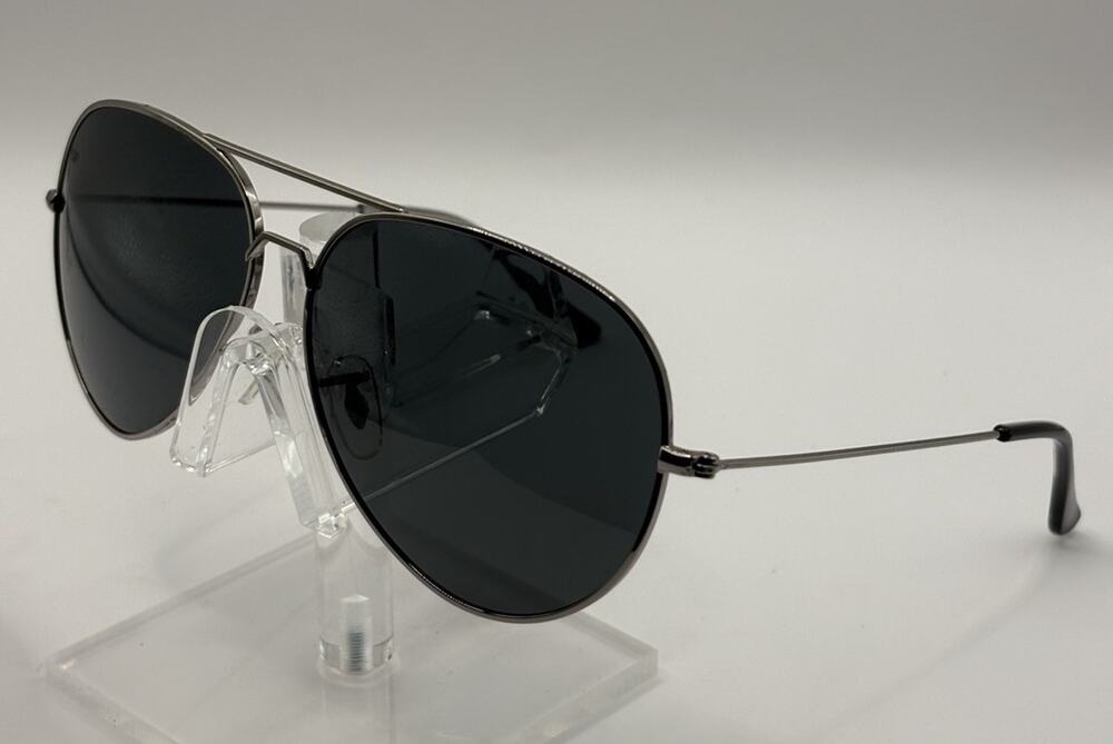 Shady Rays S/R Pro AV-1N Polarized Aviator Sunglasses Silver Gray 60-14-145